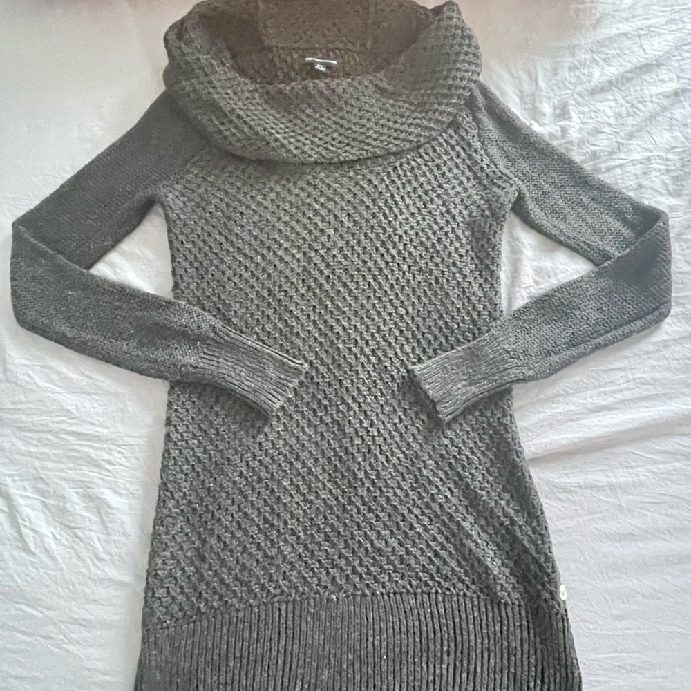 American Eagle Outfitters Charcoal‎ Cowl Neck Dress- size Med